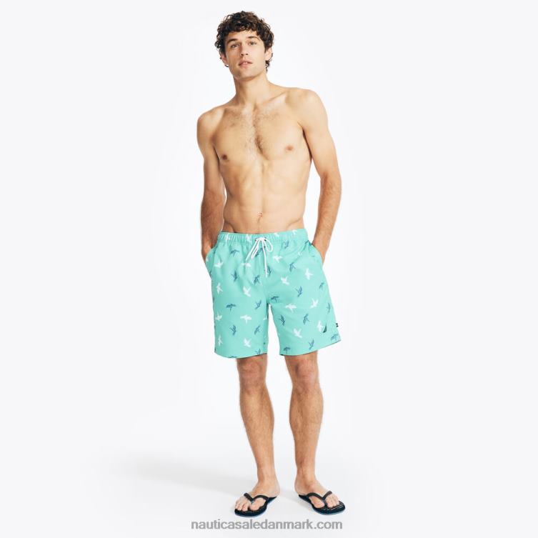 bæredygtigt udformet 8\" papegøjeprint svømmetur lys oliven Nautica PZ4T431 Mænd