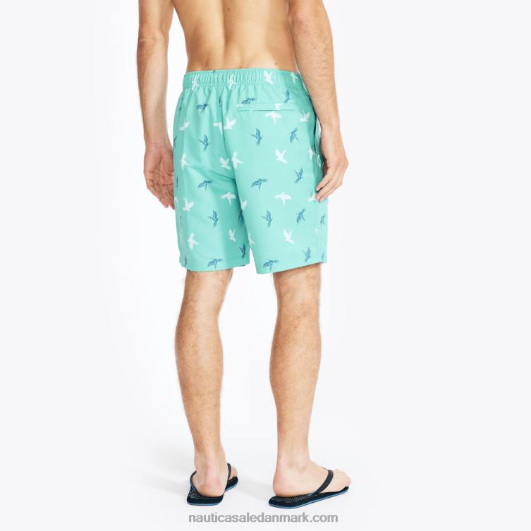 bæredygtigt udformet 8\" papegøjeprint svømmetur lys oliven Nautica PZ4T431 Mænd