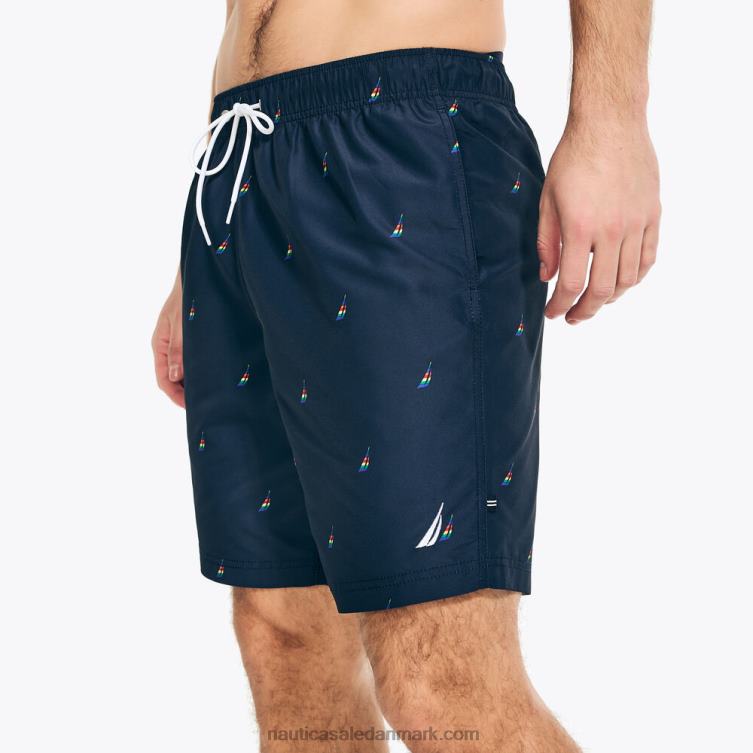 stolthed bæredygtigt udformet 8\" j-klasse print svømmetur flåde Nautica PZ4T259 Mænd