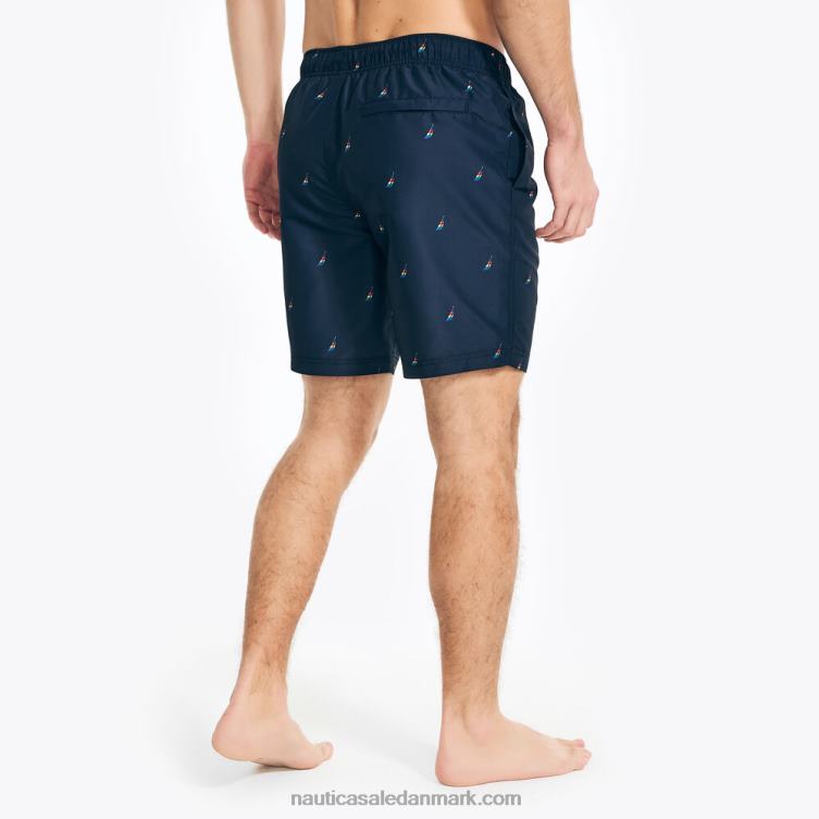 stolthed bæredygtigt udformet 8\" j-klasse print svømmetur flåde Nautica PZ4T259 Mænd