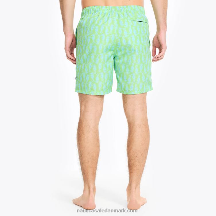 stor og høj, bæredygtigt udformet svømmetur med 8\" søhesteprint lime surf Nautica PZ4T409 Mænd