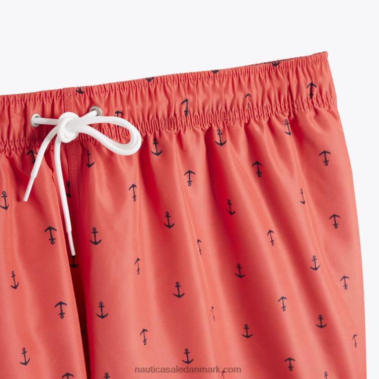 stort og højt ankerprint hurtigttørrende svømmetur herlighed rød Nautica PZ4T521 Mænd