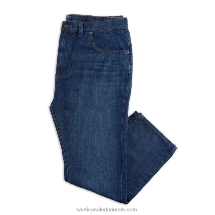 stor og høj denim med lige pasform synke blå denim vask Nautica PZ4T656 Mænd