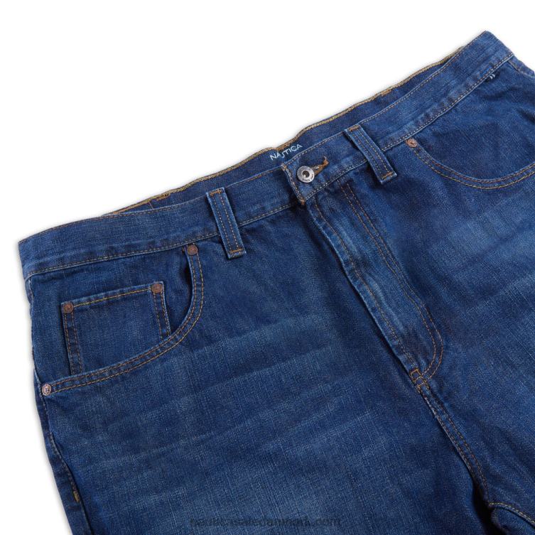 stor og høj denim med lige pasform synke blå denim vask Nautica PZ4T656 Mænd