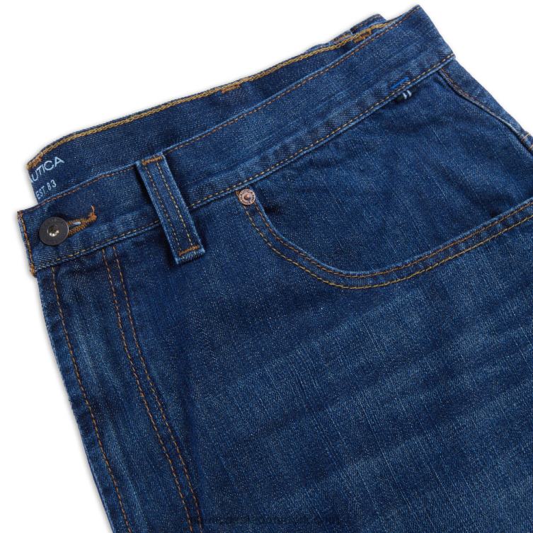 stor og høj denim med lige pasform synke blå denim vask Nautica PZ4T656 Mænd