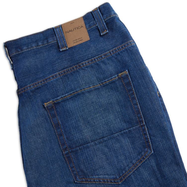 stor og høj denim med lige pasform synke blå denim vask Nautica PZ4T656 Mænd