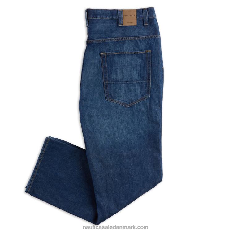 stor og høj denim med lige pasform synke blå denim vask Nautica PZ4T656 Mænd