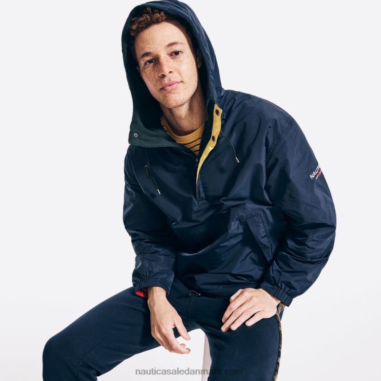 bæredygtigt udformet vendbar anorakjakke flåde Nautica PZ4T547 Mænd