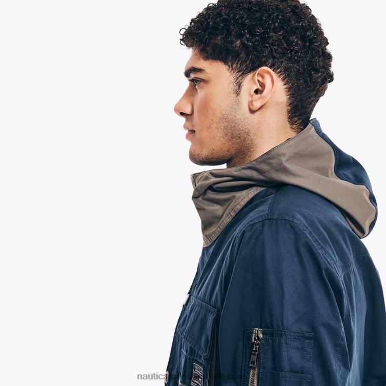 brugsjakke med hætte flåde Nautica PZ4T550 Mænd