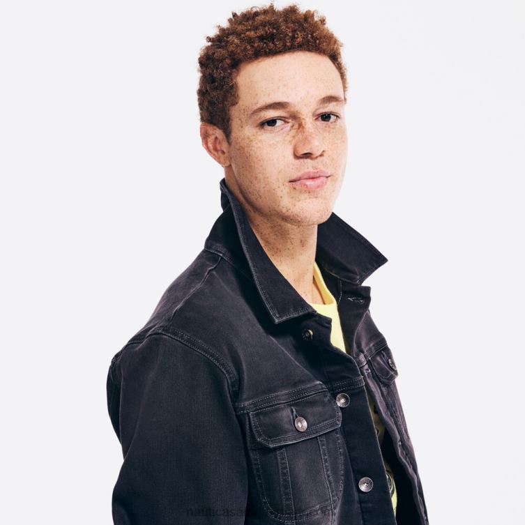 jeans co. bæredygtigt udformet denimjakke vask med hvidt vand Nautica PZ4T494 Mænd