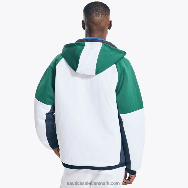 konkurrence bæredygtigt udformet jakke med fuld lynlås lyse hvid Nautica PZ4T516 Mænd