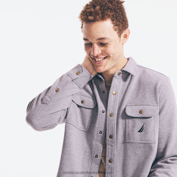 overtrøje med trykknapper stengrå lyng Nautica PZ4T506 Mænd