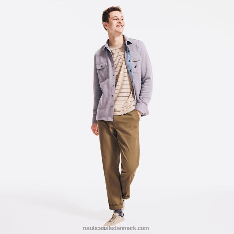 overtrøje med trykknapper stengrå lyng Nautica PZ4T506 Mænd