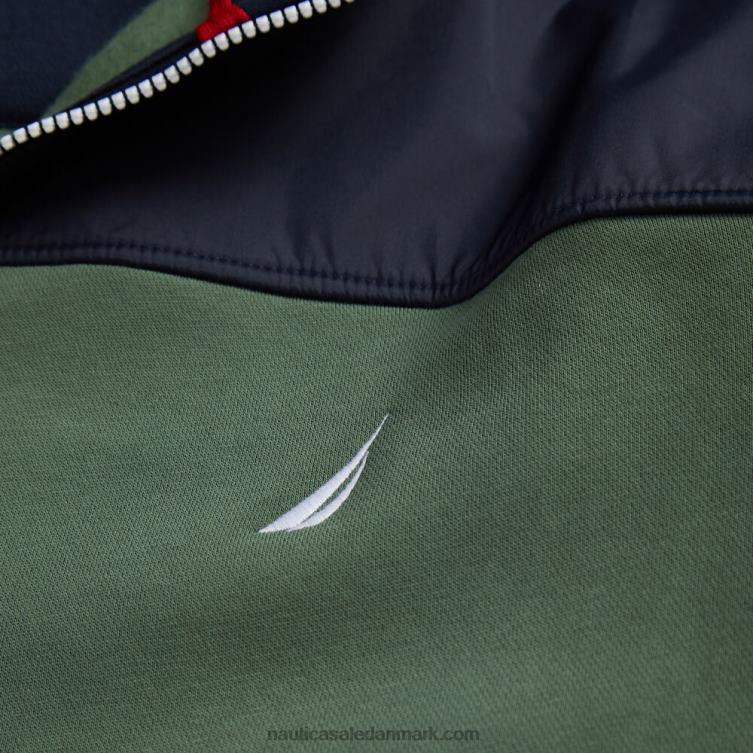 stor og høj colourblock træningsjakke med fuld lynlås fyrreskov Nautica PZ4T604 Mænd