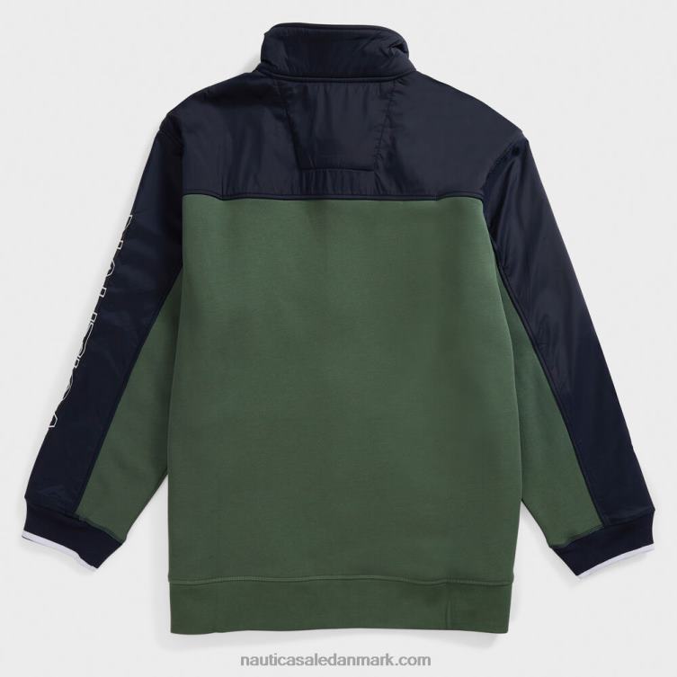 stor og høj colourblock træningsjakke med fuld lynlås fyrreskov Nautica PZ4T604 Mænd