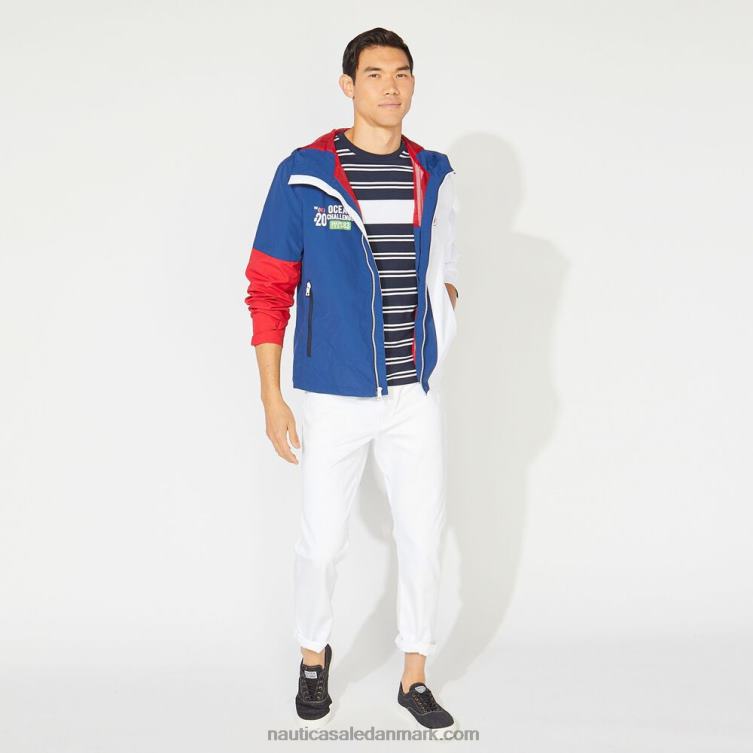 stor og høj letvægts colorblock jakke ejendom blå Nautica PZ4T659 Mænd