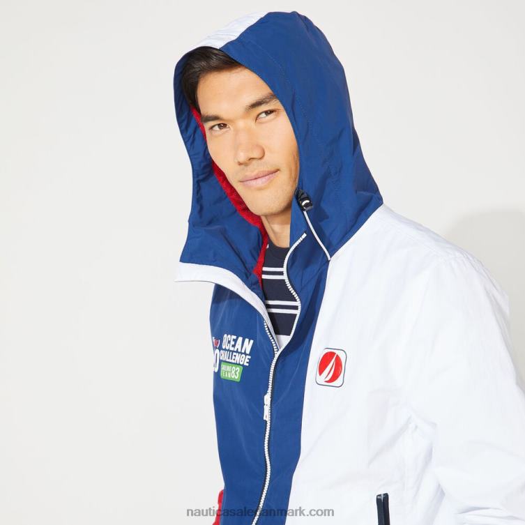 stor og høj letvægts colorblock jakke ejendom blå Nautica PZ4T659 Mænd