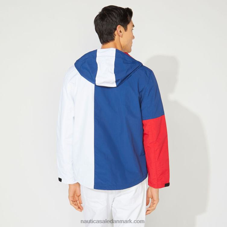 stor og høj letvægts colorblock jakke ejendom blå Nautica PZ4T659 Mænd