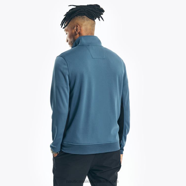 stor og høj navtech-træningsjakke i bæredygtigt udformning med fuld lynlås lapis blå Nautica PZ4T501 Mænd