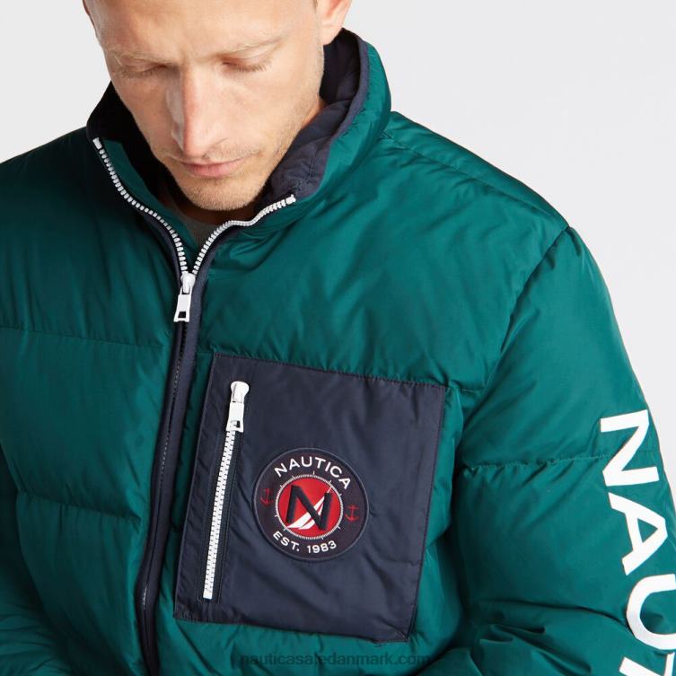stor og høj pufferjakke med tempasfære oliven Nautica PZ4T641 Mænd