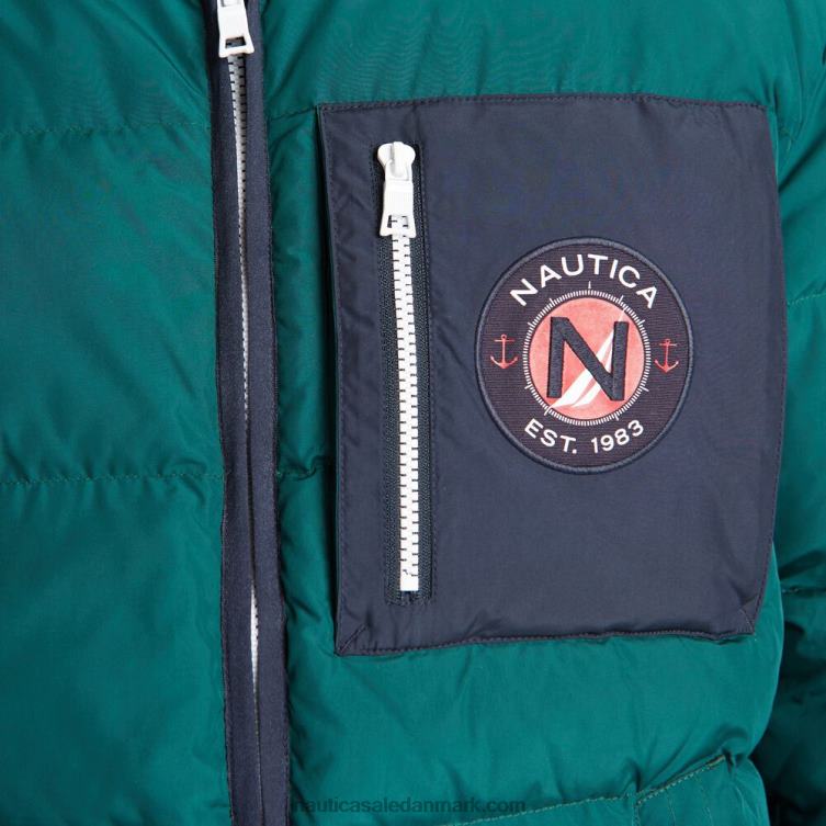 stor og høj pufferjakke med tempasfære oliven Nautica PZ4T641 Mænd