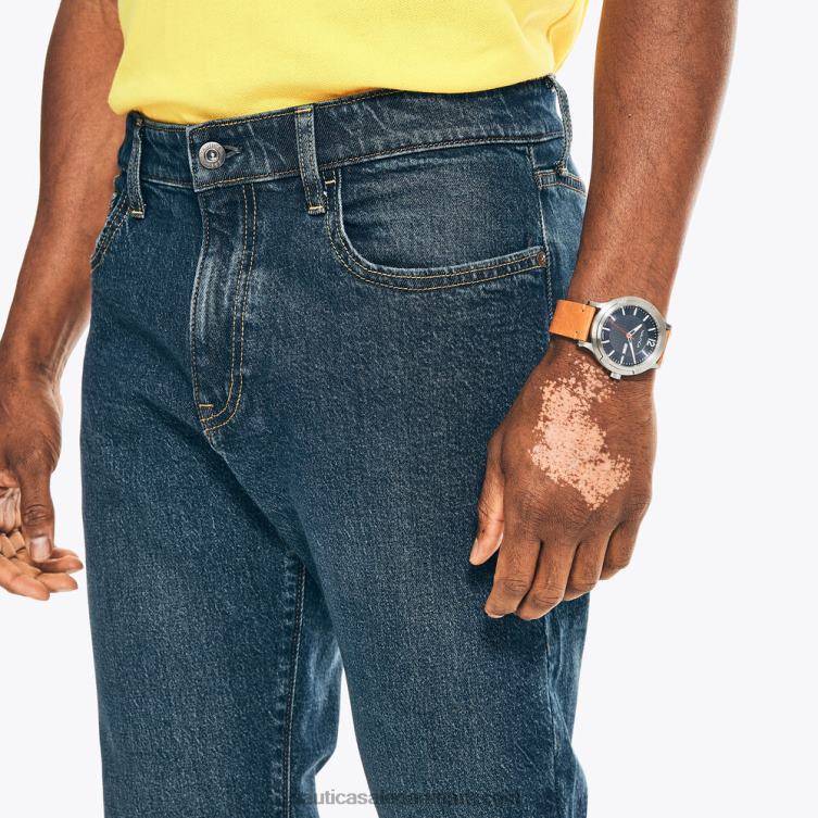 atletisk slim stretch denim udtag mørk natvask Nautica PZ4T648 Mænd
