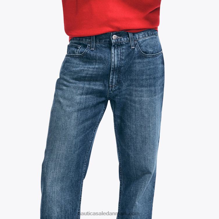 denim med afslappet pasform smokey indigo vask Nautica PZ4T577 Mænd