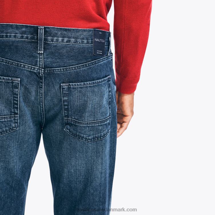 denim med afslappet pasform smokey indigo vask Nautica PZ4T577 Mænd