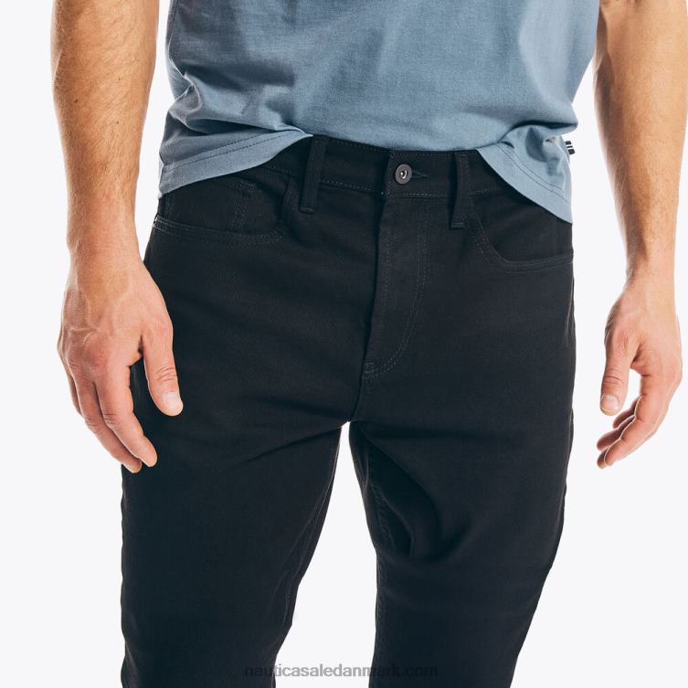 lige pasform denim sort blæk vask Nautica PZ4T29 Mænd