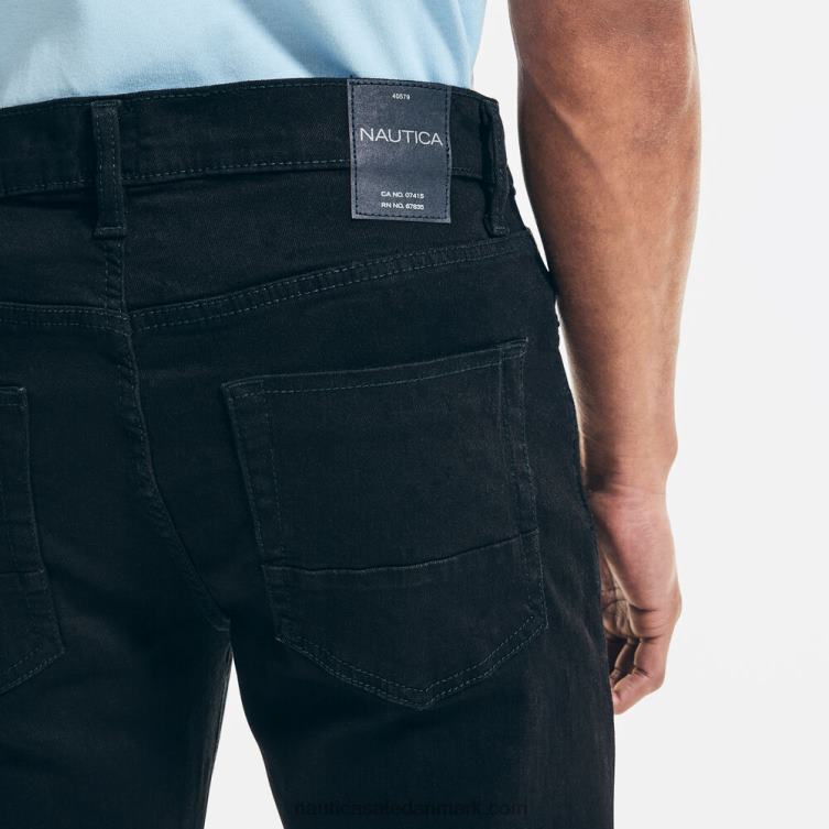 lige pasform denim sort blæk vask Nautica PZ4T29 Mænd