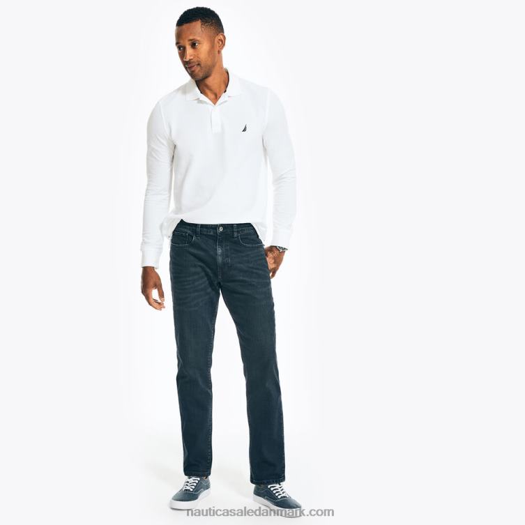 vintage straight stretch denim ny sort Nautica PZ4T39 Mænd