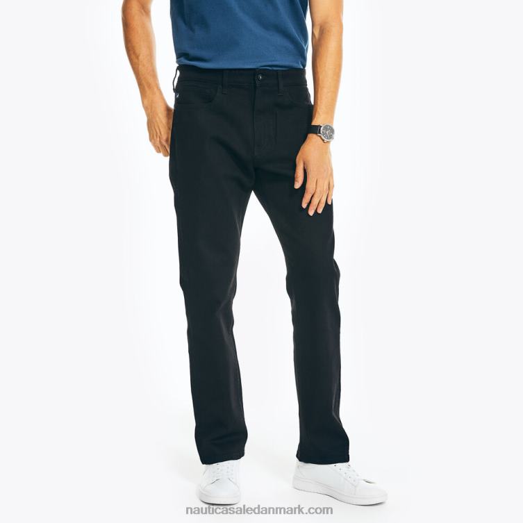 vintage straight stretch denim sort blæk vask Nautica PZ4T708 Mænd