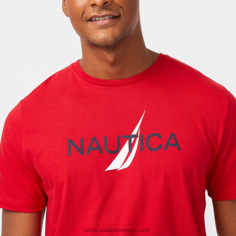logo grafisk søvn t-shirt nautica rød Nautica PZ4T522 Mænd