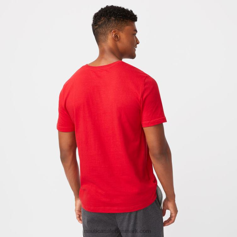 logo grafisk søvn t-shirt nautica rød Nautica PZ4T522 Mænd