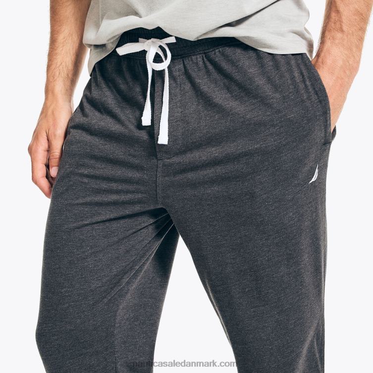 logo grafisk t-shirt pyjamasbuksesæt grå lyng Nautica PZ4T466 Mænd