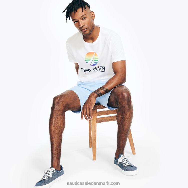 pride grafisk søvn t-shirt lyse hvid Nautica PZ4T84 Mænd