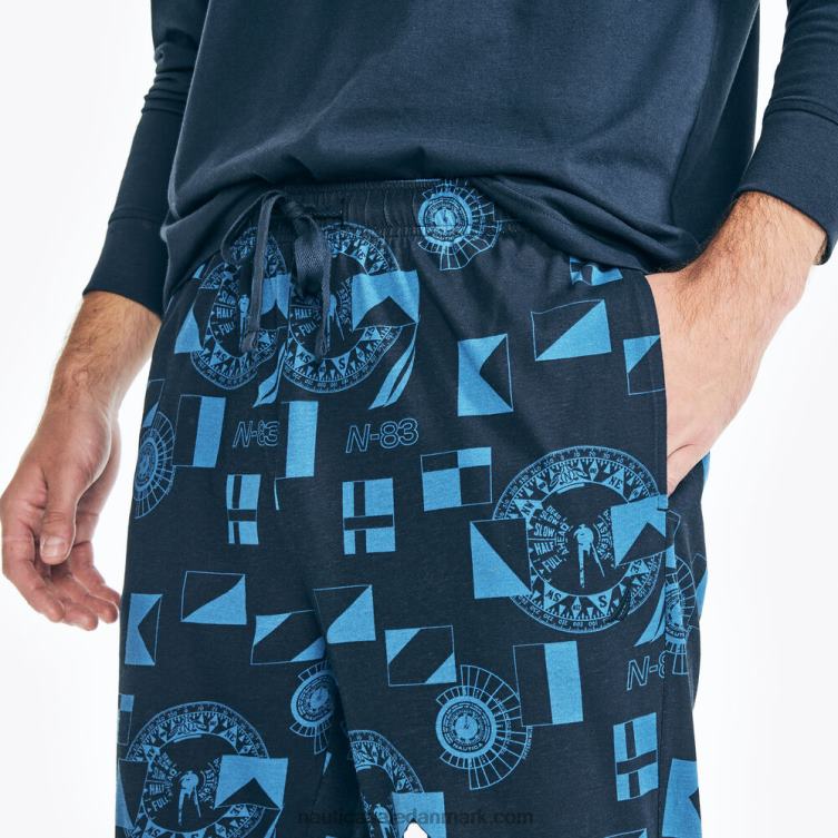 pyjamasbuksesæt med tryk flåde Nautica PZ4T581 Mænd