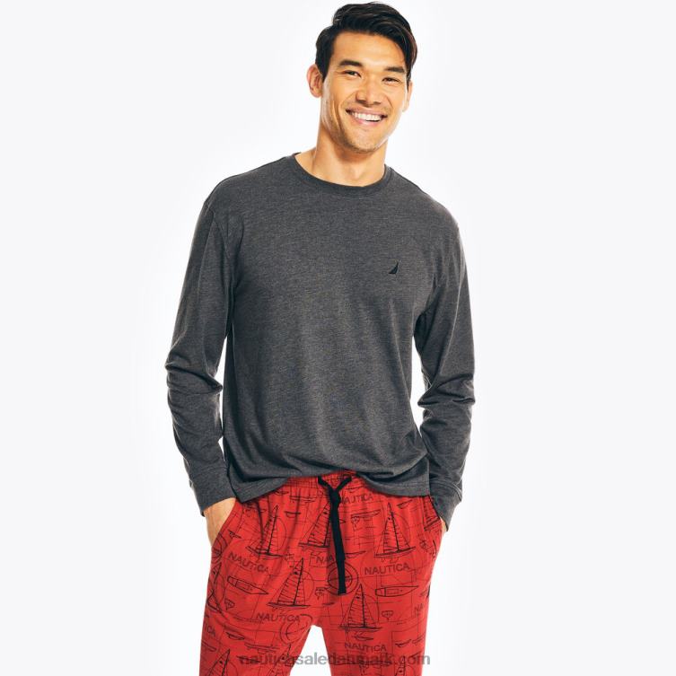 pyjamasbuksesæt med tryk ægte sort Nautica PZ4T704 Mænd