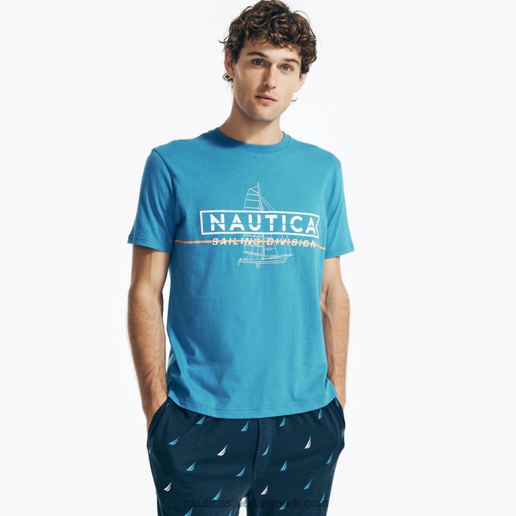 sejler division grafisk søvn t-shirt ægte flåde Nautica PZ4T53 Mænd