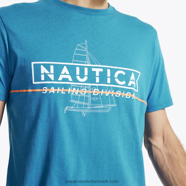 sejler division grafisk søvn t-shirt ægte flåde Nautica PZ4T53 Mænd