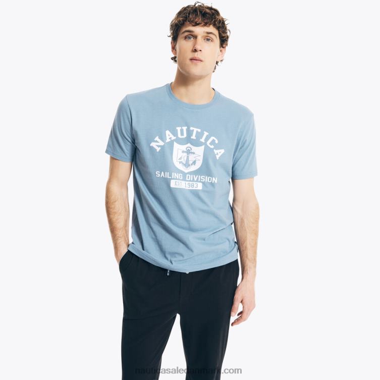 sejler division grafisk søvn t-shirt stjerne safir Nautica PZ4T49 Mænd