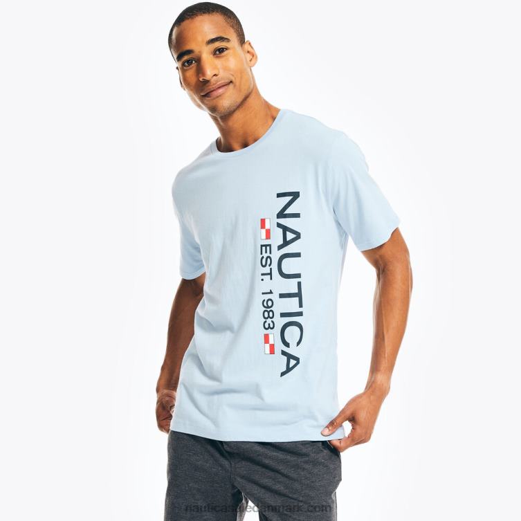 sove t-shirt med logo let tidevandsvask Nautica PZ4T557 Mænd