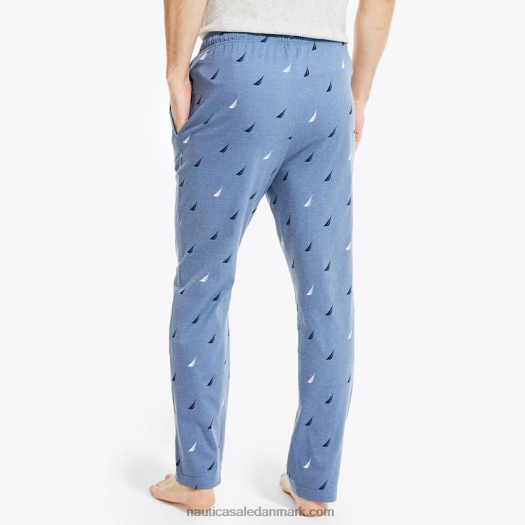 strikkede sovebukser med logotryk koboltbølge Nautica PZ4T537 Mænd