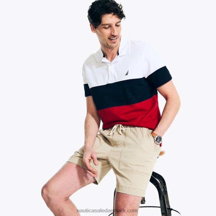 klassisk pasform colorblock polo nautica rød Nautica PZ4T11 Mænd