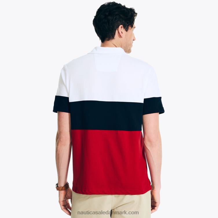 klassisk pasform colorblock polo nautica rød Nautica PZ4T11 Mænd