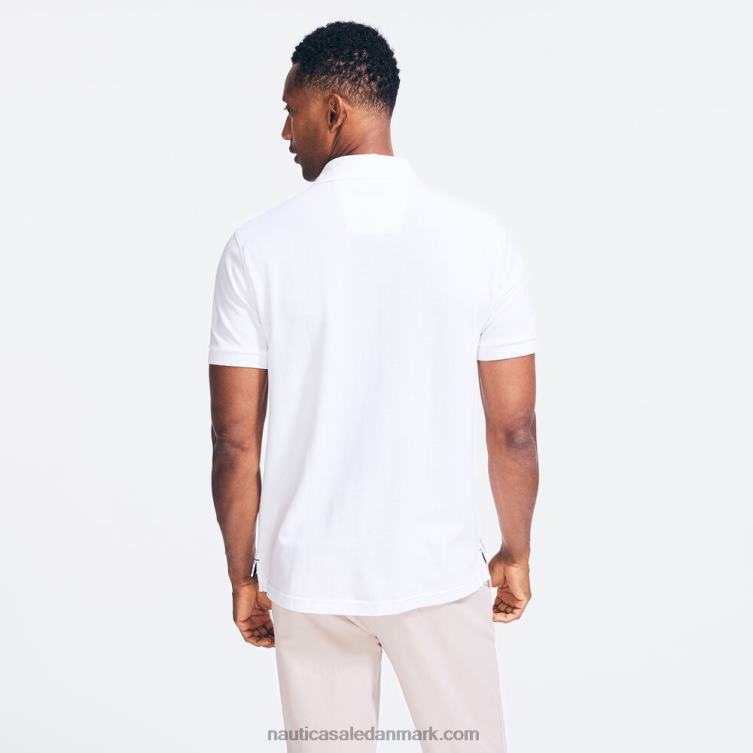 klassisk pasform dækpolo lyse hvid Nautica PZ4T6 Mænd
