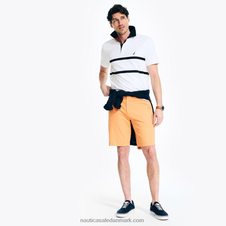 klassisk pasform rugby poloshirt lyse hvid Nautica PZ4T392 Mænd