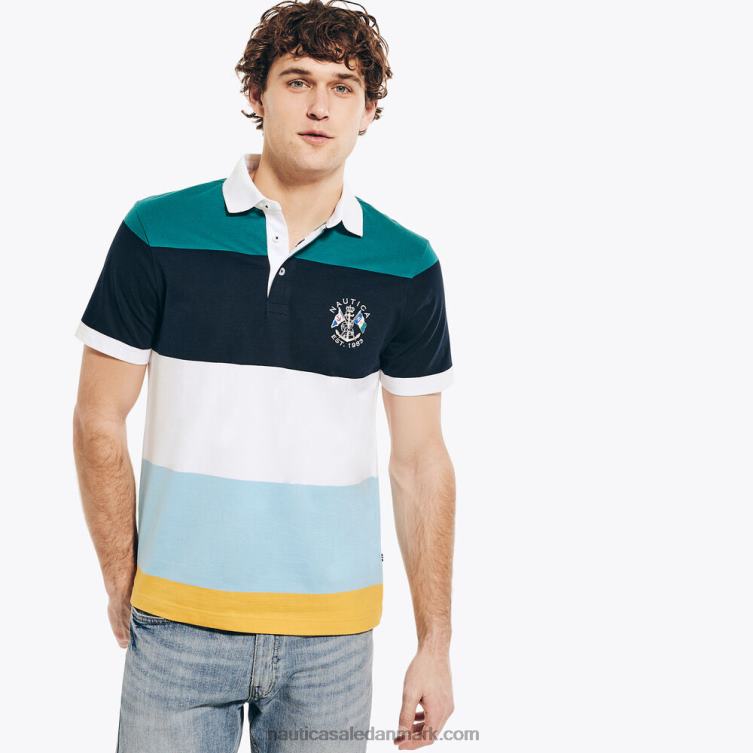 klassisk pasform rugby poloshirt lyse hvid Nautica PZ4T415 Mænd