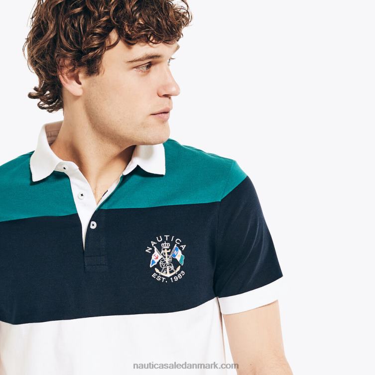 klassisk pasform rugby poloshirt lyse hvid Nautica PZ4T415 Mænd