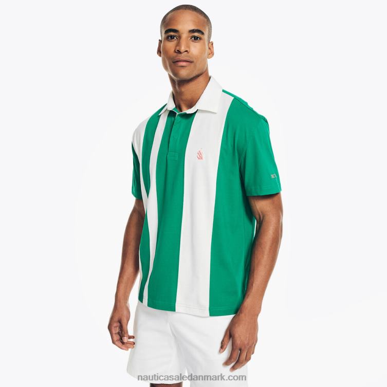 klassisk pasform rugby poloshirt mørk dild Nautica PZ4T479 Mænd